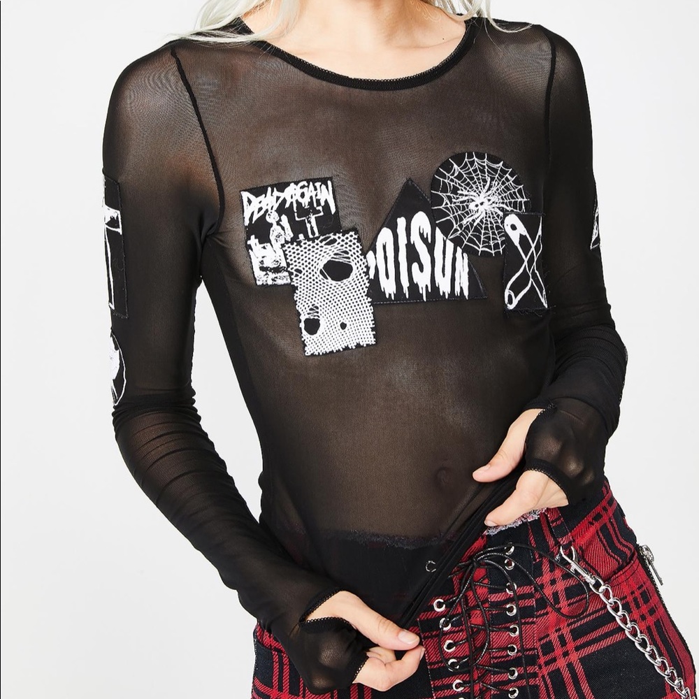 Dollskill Current Mood poison love mesh top